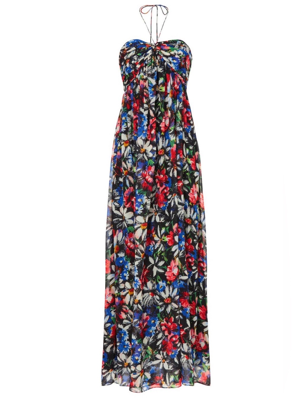 Ronny Kobo Avril Floral Smocked Maxi Dress Size M $729